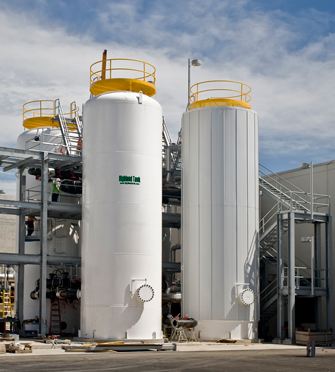 Water tank fabrication at an outdoor facility