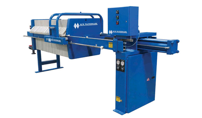 MW Watermark filter press in blue