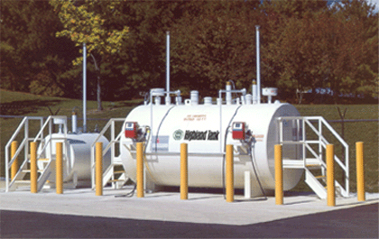 ASME storage vessel at an outdoor facility