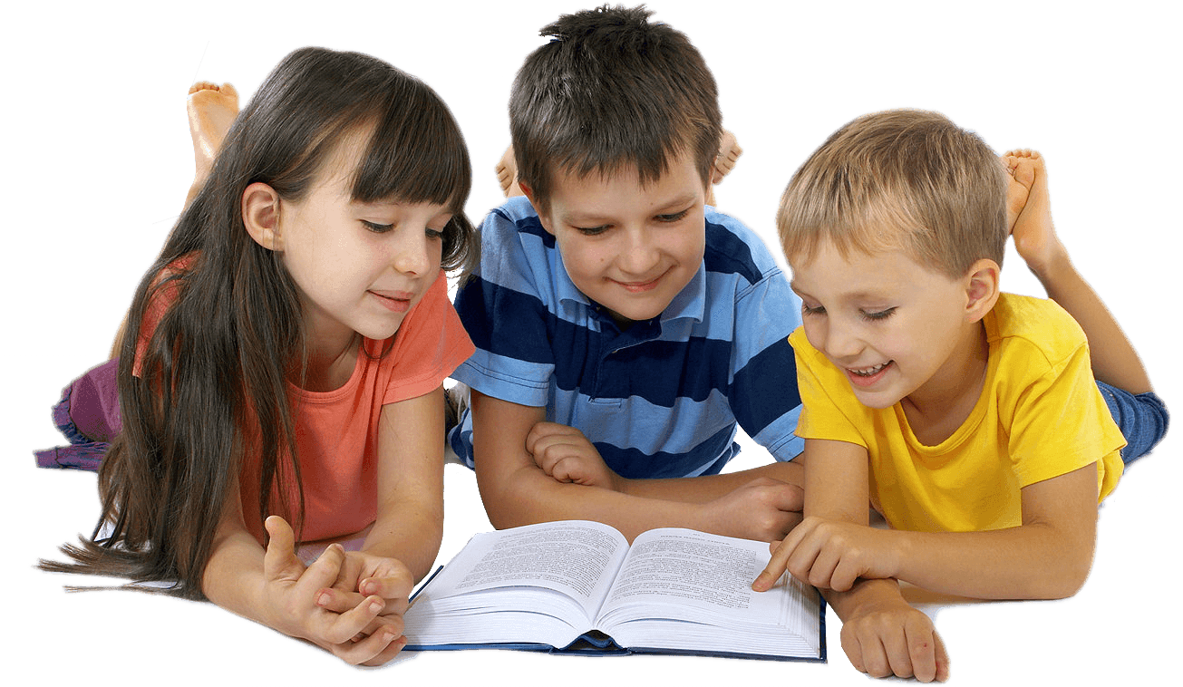 photo of kids together reading